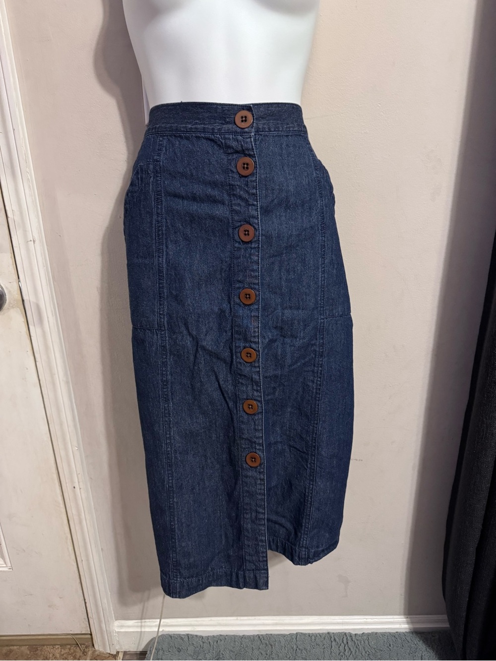 Denim midi skirt XL